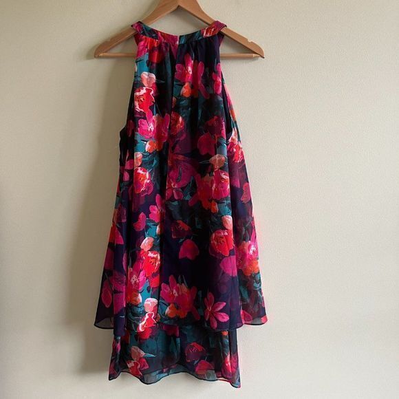 Eliza J‎ Women's Sleeveless Floral Print Dress Cutout Front Womens Size 8… - Picture 9 of 11